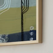 "Extract 2" - Art Print in Greyish blue by Bethania Lima - Frame Close-up