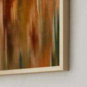 "Silk Road Campfires" - Art Print in Pumpkin Orange by Ksenia Ya - Frame Close-up