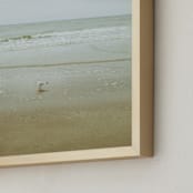"Seaside triptych" - Art Print in Bright Mint by Lying on the grass - Frame Close-up