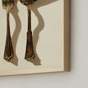 "Fork and Spoon" - Art Print in Vintage Neutral by Kinga Subject - Frame Close-up