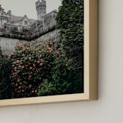 "Castles of Ireland" - Art Print in Grey and Dark Green by Becca Beers - Frame Close-up
