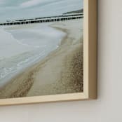 "Seaside triptych II" - Art Print in Bright Mint by Lying on the grass - Frame Close-up