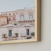 "Homes of Modica" - Art Print in Cream by LindseyErin - Frame Close-up