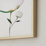 "Blooming Peony 01" - Art Print in Misty Blue by jinseikou - Frame Close-up