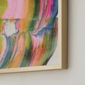 "Go With the Flow 2" - Art Print in Rainbow by Calee A.H. Cecconi - Frame Close-up