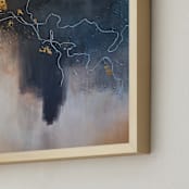 "Unto Ashes" - Art Print in Midnight Blue by Christine Olmstead - Frame Close-up