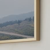 "Mountain Road" - Art Print in Smokey Sage by LindseyErin - Frame Close-up