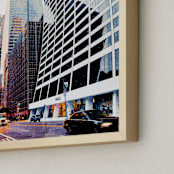"Travel through Prism" - Art Print in cool grey by Van Tsao - Frame Close-up