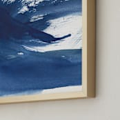 "So True" - Art Print in Cool Blue by Jenny Partrite - Frame Close-up