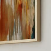 "Silk Road and Sunset" - Art Print in Burnt Orange by Ksenia Ya - Frame Close-up