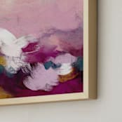 "Sunset in the Garden" - Art Print in Blush by Britt Mills - Frame Close-up