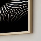 "Night Stripes II" - Art Print in Dusty White by David Michuki - Frame Close-up