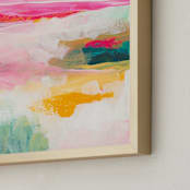 "Painting a Day #27" - Art Print in hot pink by Karyn Denten - Frame Close-up