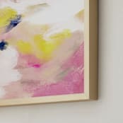 "Preppy in Pink" - Art Print in Preppy Pink by Britt Mills - Frame Close-up