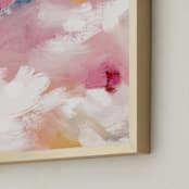 "Grapefruit Squeeze" - Art Print in Grapefruit by Britt Mills - Frame Close-up