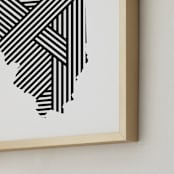 "State Lines, Illinois" - Art Print in Black by Owl and Toad - Frame Close-up