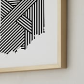 "State Lines, Indiana" - Art Print in Black by Owl and Toad - Frame Close-up