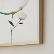 "Blooming Peony 01" - Art Print in Misty Blue by jinseikou - Frame Close-up