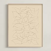 "Flock" - Art Print in Sand by Yohaku Oshima - Framed