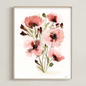 "Vintage Blossoming" - Art Print in Rose by Lindsay Megahed - Framed