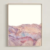 "Pastel Ridge" - Art Print in Sand by LindseyErin - Framed