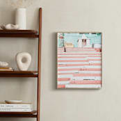 "Varanasi Stairs" - Art Print in Blush by LindseyErin - In a Room