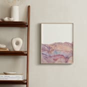 "Pastel Ridge" - Art Print in Sand by LindseyErin - In a Room