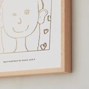 "Your Drawing As Foil Art Print" - Custom Foil Print in Gold by Minted - Frame Close-up