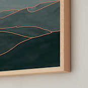 "Mountain Sky" - Art Print in Overlook Green by Becca Robinson - Frame Close-up