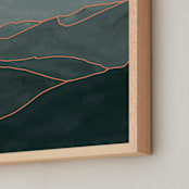 "Mountain Sky" - Art Print in Overlook Green by Becca Robinson - Frame Close-up