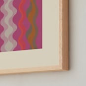 "Vibrant Waves" - Art Print in Magenta by Baumbirdy - Frame Close-up