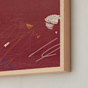 "Room Eleven 2" - Art Print in Crimson Red by Shiho Whitehead - Frame Close-up