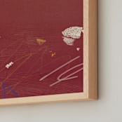 "Room Eleven 2" - Art Print in Crimson Red by Shiho Whitehead - Frame Close-up