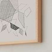 "Volatile N.1" - Art Print in Ivory by Catilustre - Frame Close-up