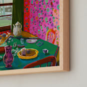 "After Tea" - Art Print in Sienna by Jess Franks - Frame Close-up