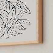 "tranquil leaves" - Art Print in Linen by Cass Loh - Frame Close-up