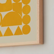 "Happy Place" - Art Print in Marigold by Beth Vassalo - Frame Close-up