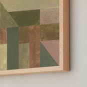 "Abstract geometry I" - Art Print in Moss Green by Lucrecia Caporale - Frame Close-up