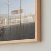 "Retro" - Art Print in Southwest Sky Blue by Hannah E Palmer - Frame Close-up
