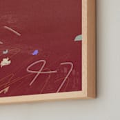 "Room Eleven 1" - Art Print in Crimson Red by Shiho Whitehead - Frame Close-up
