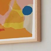 "Cut n' paste" - Art Print in Peach Orange by Stefania Copertini - Frame Close-up