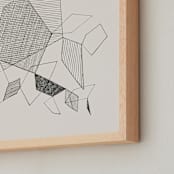 "Volatile N.1" - Art Print in Ivory by Catilustre - Frame Close-up
