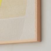 "Sunshine Wicker I" - Art Print in Limoncello by Carrie Moradi - Frame Close-up