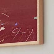 "Room Eleven 1" - Art Print in Crimson Red by Shiho Whitehead - Frame Close-up