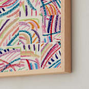 "Color Puzzle" - Art Print in Warm Tropics by Ro Pacifico - Frame Close-up