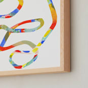 "Tangle" - Art Print in Rainbow by Nadia Hassan - Frame Close-up