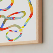 "Tangle" - Art Print in Rainbow by Nadia Hassan - Frame Close-up