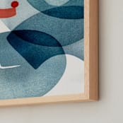 "Flux I" - Art Print in Wave by Sumak Studio - Frame Close-up
