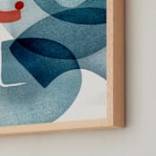 "Flux I" - Art Print in Wave by Sumak Studio - Frame Close-up