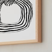 "Flowy" - Art Print in Noir by Pati Cascino - Frame Close-up
